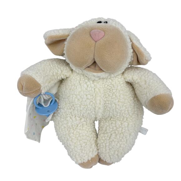 Matchbox Need a Littles Lamb Sheep Plush Pacifier Blanket Bare Bottom VTG 1985 - Picture 2 of 10